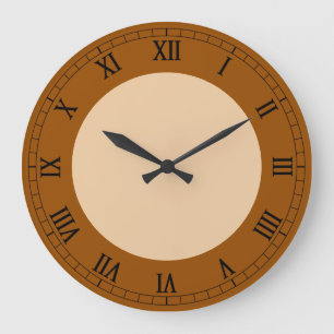 Braune Farbe Stilvoll Große Wanduhr