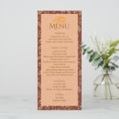 Braune Farbtöne Herbstlassen Flat Menu Menükarte (Stehend Vorderseite)