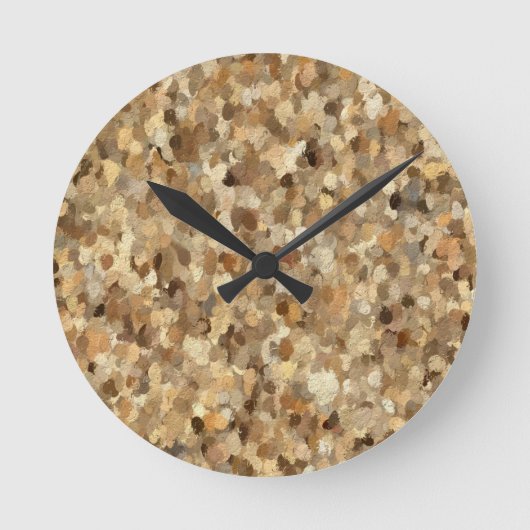 Braune Felsen im Justizwesen 1293 Runde Wanduhr (Vorderseite)