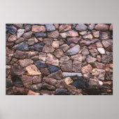 Braune Felswand Poster (Vorne)