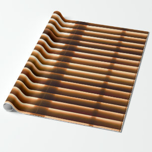 Braune Fensterjalousien Geschenkpapier