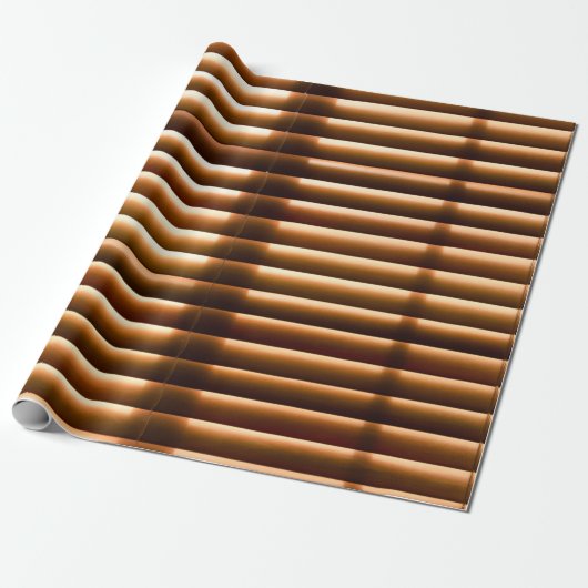 Braune Fensterjalousien Geschenkpapier (Ungerollt)