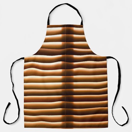 Braune Fensterjalousien Schürze (Vorderseite)