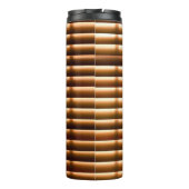 Braune Fensterjalousien Thermosbecher (Rückseite)