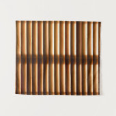 Braune Fensterjalousien Wandteppich (Vorderseite (Horizontal))