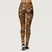 Braune Fischskala Meerjungfrau Leggings (Rückseite)