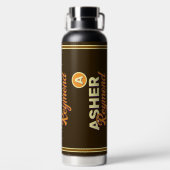 Braune Flasche mit Name (Rückseite)