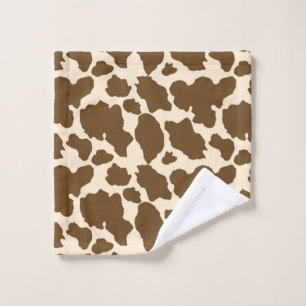 Braune Flecken Kuh Druck Bauernhof Tiere Elegant Waschlappen