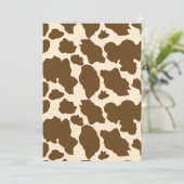 Braune Flecken Kuh Print Bauer Farm Tiere Klasse Dankeskarte (Stehend Vorderseite)