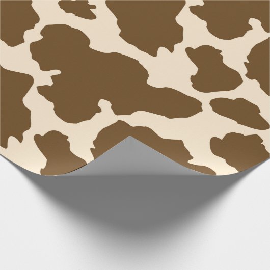 Braune Flecken Kuh Print Bauer Farm Tiere Klasse Geschenkpapier (Ecke)