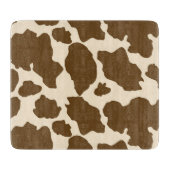 Braune Flecken Kuh Print Bauer Farm Tiere Klasse Schneidebrett (Vorderseite)