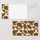 Braune Flecken Kuh Print Bauer Farm Tiere Klasse Visitenkarte (Vorne/Hinten)