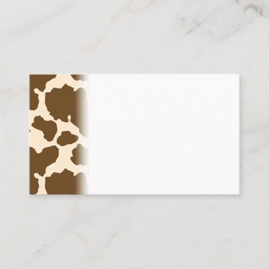Braune Flecken Kuh Print Bauer Farm Tiere Klasse Visitenkarte (Vorderseite)