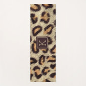 Braune Flecken Leopardenmuster Imitate Pelzgewebe  Yogamatte (Vorderseite)