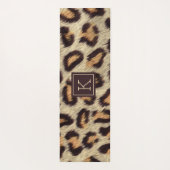 Braune Flecken Leopardenmuster Imitate Pelzgewebe  Yogamatte (Rückseite)