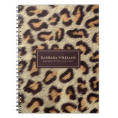 Braune Flecken Leopardenmuster Notizblock (Vorderseite)