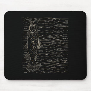 Braune Forelle Fliegenfischen Trockenfliege Binden Mousepad
