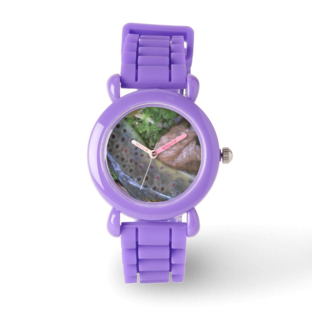 Braune Forelle, Fliegenfischer Armbanduhr (Vorderseite)