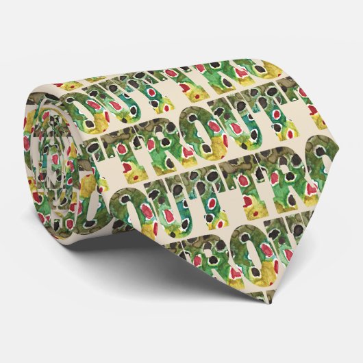 Braune Forelle Fly Fishing Fisherman Ichthyology Krawatte (Gerollt)