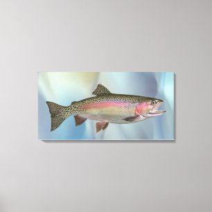 Braune Forelle mit rosa Streifen Leinwand Kunst