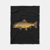 Braune Forellen Fischen Fischen im Freien und Natu Fleecedecke (Vorderseite)