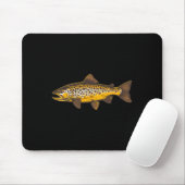 Braune Forellen Fischen Fischen im Freien und Natu Mousepad (Mit Mouse)