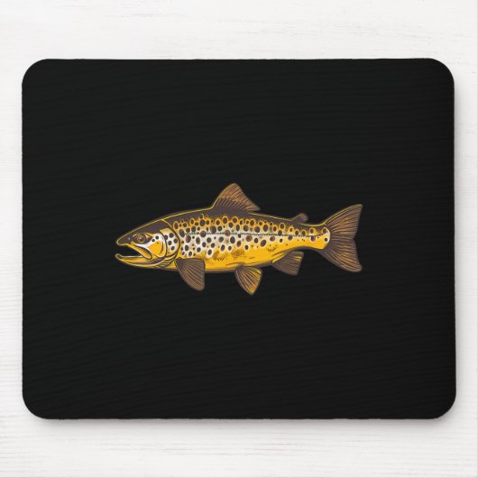 Braune Forellen Fischen Fischen im Freien und Natu Mousepad (Vorne)