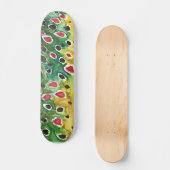 Braune Forellen Fischen Sport Fischer Skateboard (Vorderseite)