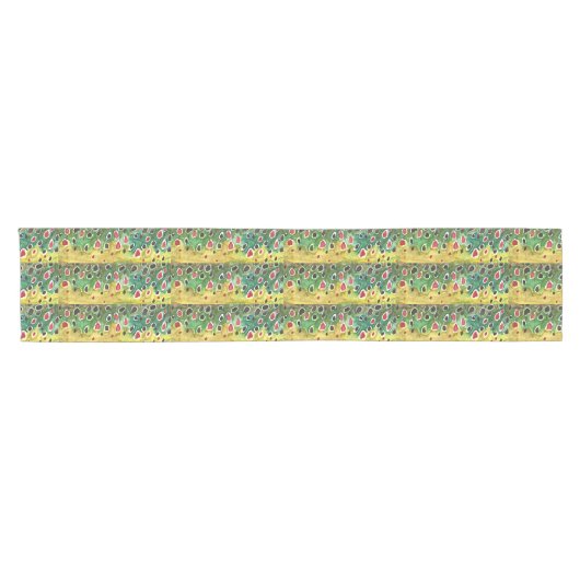 Braune Forellen Fischerei 72" 14" Kurzer Tischläufer (Horizontal)