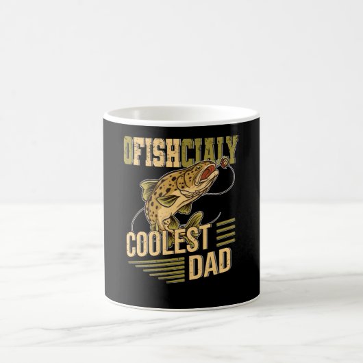 Braune Forellen Fischerei Fischfang Papa Angeln Kaffeetasse (Mittel)