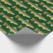 Braune Forellen Fischerei Ichthyologie Männer Frau Geschenkpapier (Ecke)