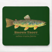 Braune Forellen-Ichthyologie Mousepad (Vorne)