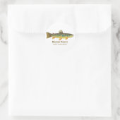 Braune Forellen-Ichthyologie Runder Aufkleber (Tasche)