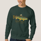 Braune Forellen-Lateinische Ichthyologie Sweatshirt (Vorderseite)