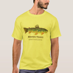Braune Forellen-Lateinische Ichthyologie T-Shirt