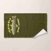 Braune Forellen "Wish I was Fish" Badhandtuch Set (Handtuch)