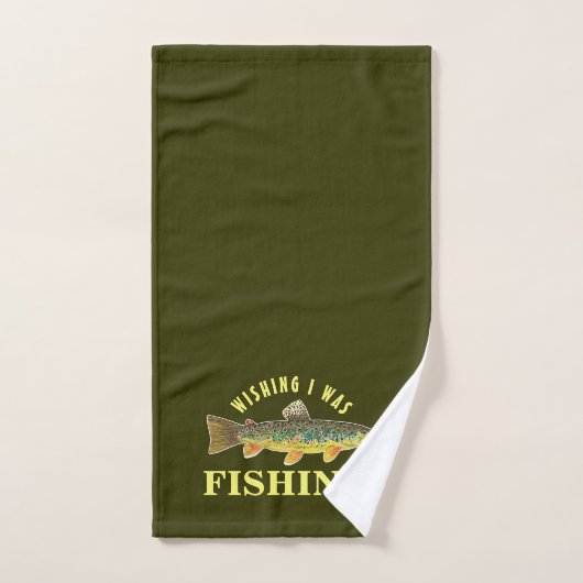 Braune Forellen "Wish I was Fish" Badhandtuch Set (Handtuch)