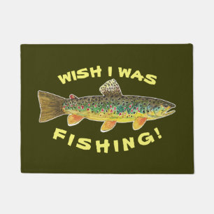 Braune Forellen "Wish I was Fish" Fußmatte