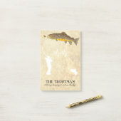 Braune Forellenfische Fischen Lure Post-it Notes Klebezettel (Auf Schreibtisch)