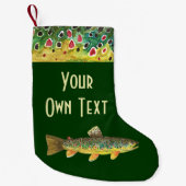 Braune Forellenfischerei| Angler Kleiner Weihnachtsstrumpf (Vorderseite)