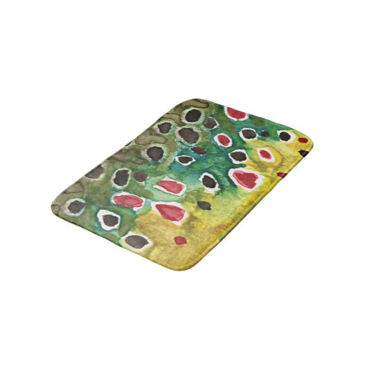 Braune Forellenfischerei Badematte (Schrägansicht)