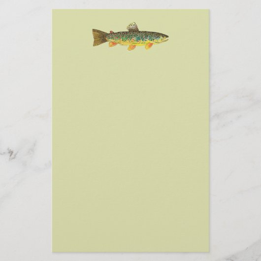 Braune Forellenfischerei Briefpapier (Vorderseite)