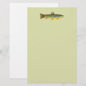 Braune Forellenfischerei Briefpapier (Vorne/Hinten)