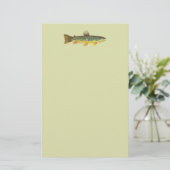 Braune Forellenfischerei Briefpapier (Stehend Vorderseite)