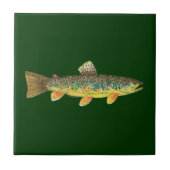 Braune Forellenfischerei Fliese (Vorderseite)