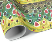 Braune Forellenfischerei Geschenkpapier (Rolleneckpunkt)