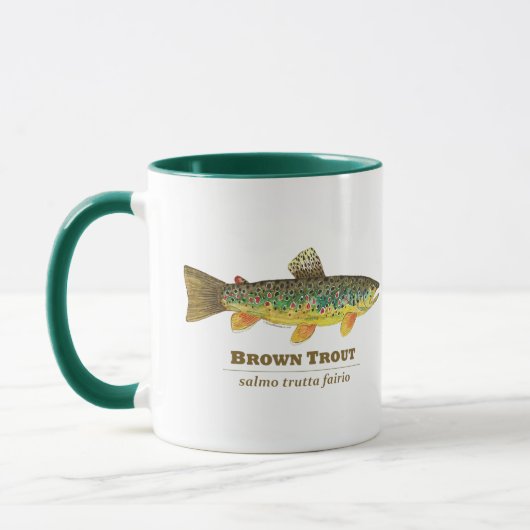 Braune Forellenfischerei Ichthyologie. Er, sie Tasse (Links)
