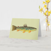 Braune Forellenfischerei Karte (Gelbe Blume)