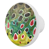 Braune Forellenfischerei Keramikknauf (Rechts)