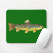 Braune Forellenfischerei Mousepad (Mit Mouse)